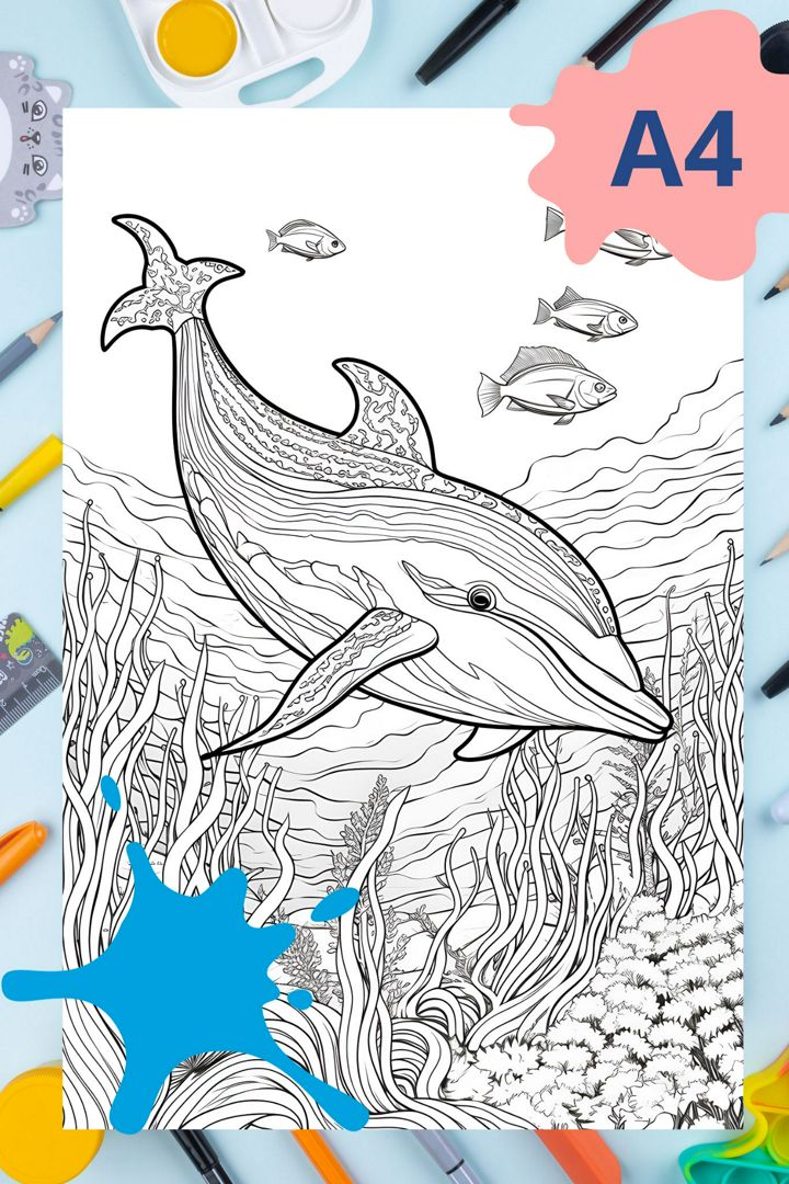 Раскраски с водными животными. Картинки животных, рисунки животных скачать
