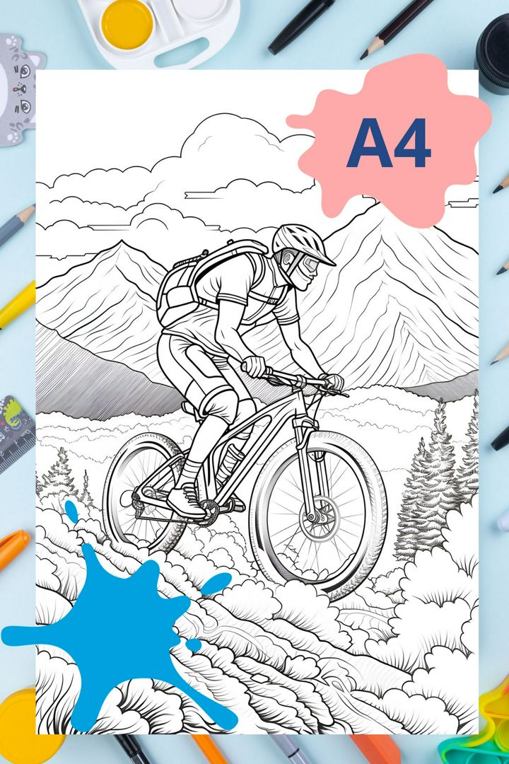 Велосипед раскраска (36 фото)